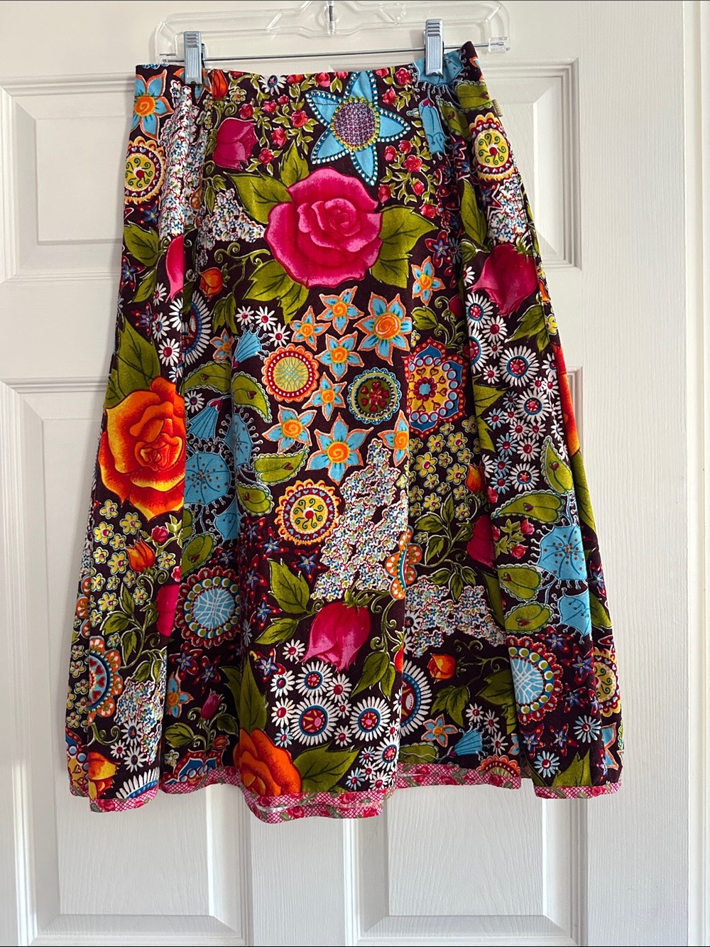 Oilily RARE! Vintage Numbered Limited Edition Brushed Cotton Floral A-Line Skirt